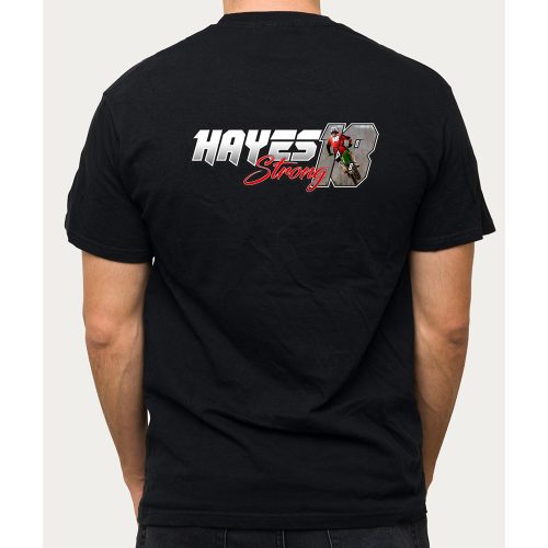 Back of Nic Hayes Support Tee