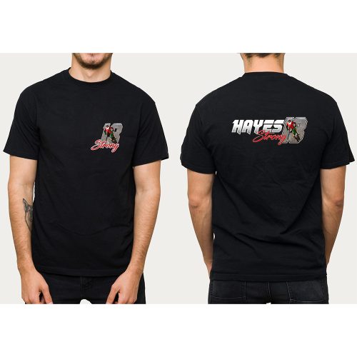 Front and back Nic Hayes Support Tee