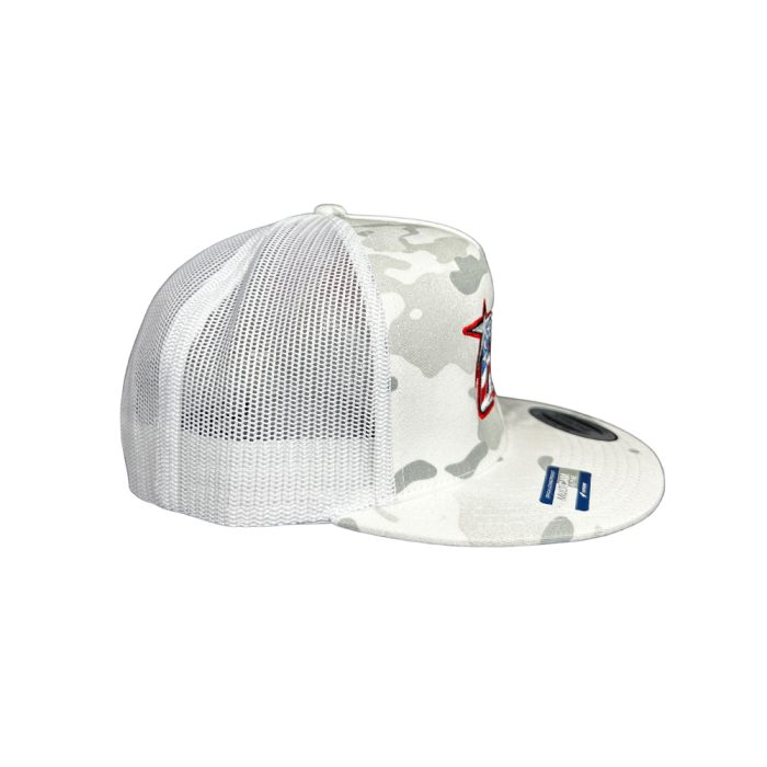 Side of the White Camo Nicky Hayden 69 Memorial Snapback Hat